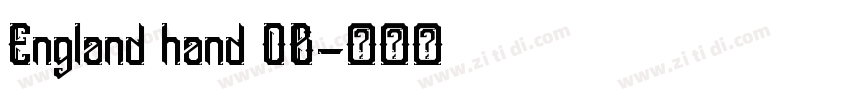 England hand OB字体转换